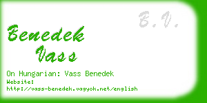 benedek vass business card